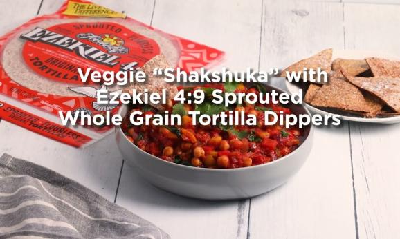 Embedded thumbnail for Veggie “Shakshuka” with Ezekiel 4:9 Sprouted Whole Grain Tortilla Dippers