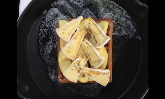 Embedded thumbnail for Brie and Apple Waffle Sandwich